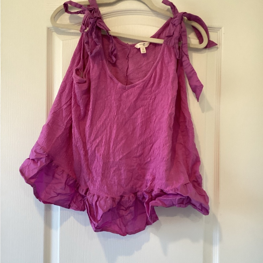 Terra & Sky Vibrant Purple Sleeveless Blouse size 0X EUC